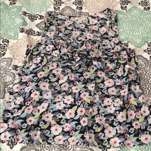 Flower sleeveless blouse